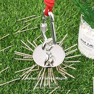 Kit <span class=keywords><strong>de</strong></span> Imán <span class=keywords><strong>de</strong></span> Pesca <span class=keywords><strong>de</strong></span> Neodimio <span class=keywords><strong>de</strong></span> Acero Inoxidable 304, Imán <span class=keywords><strong>de</strong></span> Alta Resistencia con Ojo <span class=keywords><strong>de</strong></span> Elevación y Cuerda - Product Image 2