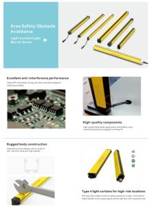 Akusense afety ánh sáng rèm đa bên khu vực bảo vệ hàng rào cảm biến hồng ngoại hàng rào Hợp kim nhôm Cảm biến vị trí - Product Image 3