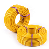 Tuyau d'air hybride haute résistance 300 PSI 3/8 pouce x 50 pieds avec raccords MNPT 1/4'' flexible, durable, léger, haute pression, industriel