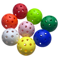 Approvisionnement direct usine – Balles de pickleball perforées multi-trous en plastique haute élasticité (40 mm, 74 mm, 90 mm) avec emballage en sac en filet