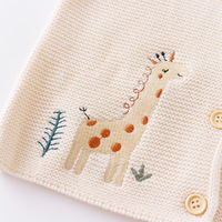 Nouveauté 2025 – Vêtements d'automne pour bébés garçons et filles – Hauts mignons en coton à col rond, pulls et cardigans pour filles