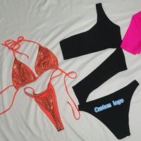 Traje de Baño Bikini Metálico Brillante Personalizado para Mujer, Estilo OEM, Bikini Sexy Mini Micro String