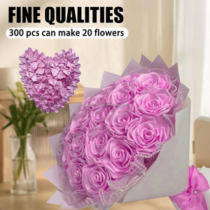 OKAY Rosas Eternas Preformadas en Rosa, Pétalos de Rosa con Cinta de Satén, Flores Eternas Hechas a Mano para Fiestas de Cumpleaños - Product Image 3