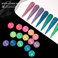 Vendeeni – Coffret de 15 vernis gel pailletés disco, design gratuit, avec TPOHEMA GRATUIT et vernis gel réfléchissant néon OEM GRATUIT