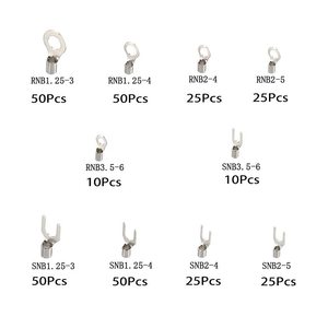 طقم محطات طرفية من نوع شوكة حلقة غير معزولة 10 في 1 مجموعة متنوعة U موصل مجعد المجرف - Product Image 6