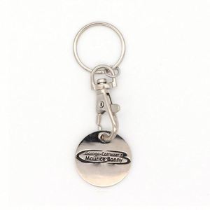 Hot Selling Round Shape Coin Printing Metal Engraved Keychains - Product Image 3