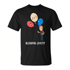 Camiseta Blissful Levity con Globos Bonitos, Ropa Promocional - Product Image 3