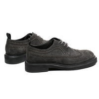 Chaussures Richelieu brogues sculptées style britannique pour hommes en cuir véritable, tendance, décontractées, à lacets, en cuir de vachette et semelle en caoutchouc, vente en gros