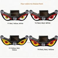 Lumière décorative de fenêtre triangulaire sans fil à LED solaire pour voiture, effet œil de démon, ambiance intérieure, sans câblage