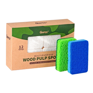 Esquina redonda 11*6,9*2cm Esmeril de doble cara con pulpa de madera Esponja de celulosa Herramienta de limpieza de uso múltiple amigable - Product Image 4