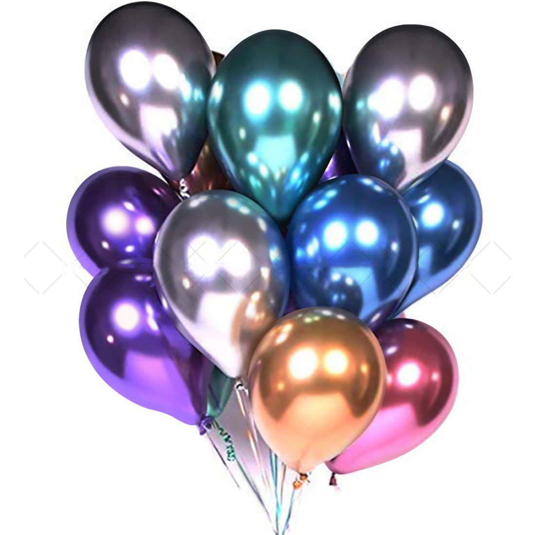 Wholesale 12 Inch Metallic Chrome Latex Balloons Minimum Order 100pcs for Birthday & New Year Parties