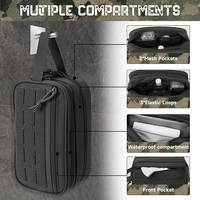 Trousse de Toilette Homme Personnalisable avec Logo, Sac de Voyage pour Rasage, Trousse de Douche, Outil d'Hygiène EDC, Pochettes Molle, Trousse de Toilette Zippée pour Homme