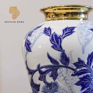 Vase de table artisanal en céramique de Style chinois pot de gingembre vase de <span class=keywords><strong>Delft</strong></span> en <span class=keywords><strong>porcelaine</strong></span> vase floral bleu et blanc pour la décoration intérieure - Product Image 3