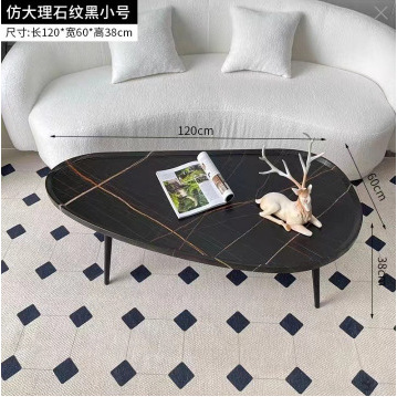 Black stone pattern table, 120*60*48CM [Carbon 4 steel legs]