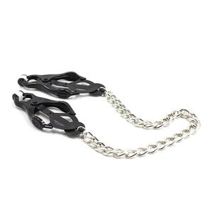 Erotische BDSM Unisex Nippelklemmen aus Metall im japanischen Kleeblatt-Stil Brutale Bondage Fesselung Dunkle Kette Sexspielzeug - Product Image 6