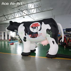 วัวนมเป่าลมขนาดยักษ์วัสดุออกซ์ฟอร์ดพร้อมที่เป่าลมสำหรับงานปาร์ตี้โปรโมตฟาร์มหรืองานโฆษณา - Product Image 5
