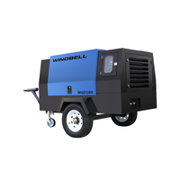 Compresseur d'air portable à moteur diesel à vis rotative 12 bars 450cfm 375cfm 185cfm pour machine de forage de pierre - Prix compétitifs