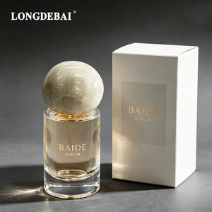 Venta al por mayor de botellas de <span class=keywords><strong>perfume</strong></span> de vidrio redondas vacías personalizadas 2026 de 15ml, 30ml, 50ml, 100ml, transparentes, con cierre a presión y caja. - Product Image 1