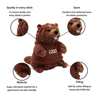 Jouet en peluche personnalisé OEM, castor en peluche doux pour la vente en gros, décoration de boutique de cadeaux, jouet en peluche castor