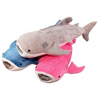 Boneka Hiu Besar Super Lembut Isi Kapas PP, Boneka Paus Laut, Bantal Boneka, Hiu Paus Kreatif