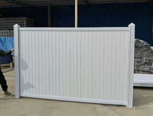 Panel dan Tiang Pagar <span class=keywords><strong>PVC</strong></span> Hemat Biaya, Panel Pagar Privasi Modern, Pagar Taman Putih Tertutup Penuh, Anti Lembab - Product Image 3