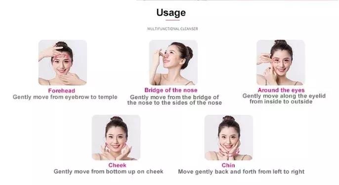 OEM Facial Cleansing Brush Multifuncional Waterproof Face Spin Brush