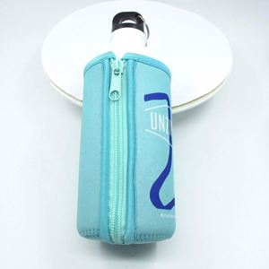 Bouteille d'eau sport en néoprène et aluminium grande capacité 600 ml avec housse décontractée à fermeture éclair, portable, durable, pliable, pour pique-nique et voyage, tendance - Product Image 5