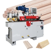 Machine à fabriquer des manches de balai, machine à fabriquer des tiges rondes en bois pour balais et serpillères, machine à façonner et à arrondir les barres en bois, à bas prix