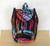 Tas Ransel Kanvas Katun Premium Buatan Tangan Motif Mandala, Tas Sekolah Perjalanan Tas Penyimpanan Harga Grosir