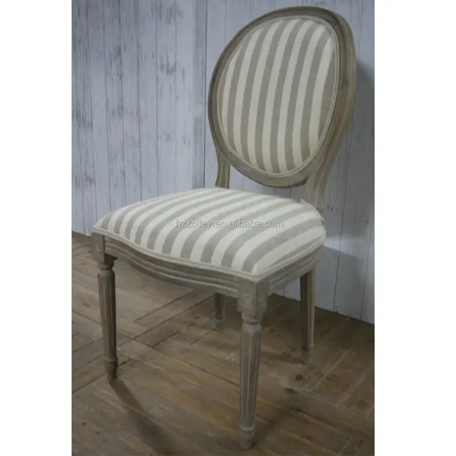 Твердая древесина французский стиль антикварная круглая спина обеденный стул