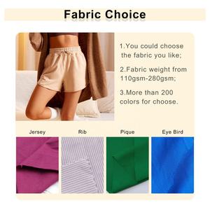 Venta al por mayor de parches bordados personalizados, pantalones cortos de entrenamiento atlético transpirables, cintura media, bolsillos laterales sueltos, 100 por ciento pantalones cortos de algodón - Product Image 2