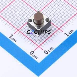 TP10811660 Tactile Switch Through hole Component (THT),6x6mm Switch Single Pole Single Throw Round Button 1.6N Through Hole - Product Image 1