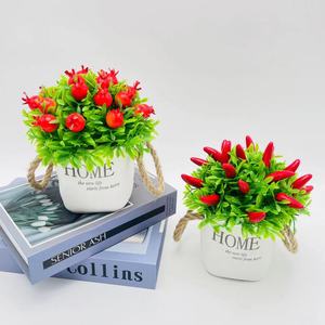 Bonsaï artificiel Paulon, 17 cm, plante en pot en plastique, décoration d'intérieur - Product Image 1