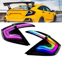 SINDAR Auto RGB feux arrière accessoires pour Honda Civic 2016-2021 10th Gen berline nouveau Design 24V voiture LED feu arrière pièces 16-21