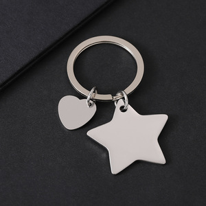 Vendita Diretta <span class=keywords><strong>di</strong></span> Portachiavi Personalizzati in Acciaio Inossidabile con Piccolo Cuore, Resistenti all'Usura - Product Image 4