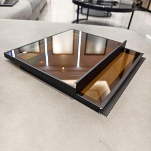 Kabinet Interior dapur, untuk lemari pakaian kamar tidur furnitur kaca buram profil pintu - Product Image 5