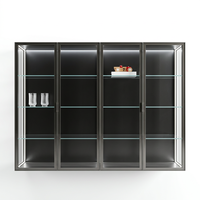 Étagère de présentation murale en acier inoxydable pour magasin, vitrine commerciale, présentoir de marchandises, décoration murale