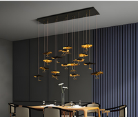 Luminaire suspendu pour hall d'hôtel, luminaire suspendu doré DIY, luminaires LED, luminaire suspendu pour escalier