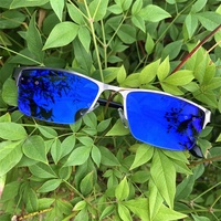 Lunettes Anti-Lumière Bleue Photochromiques Homme en Alliage TR90, Petit Rectangle Semi-Cerclées