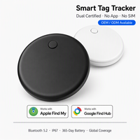 Traceur anti-perte certifié Apple Find My et Google Find Hub, double certification IP67, autonomie 365 jours, sans application, sans carte SIM, pour clés et bagages