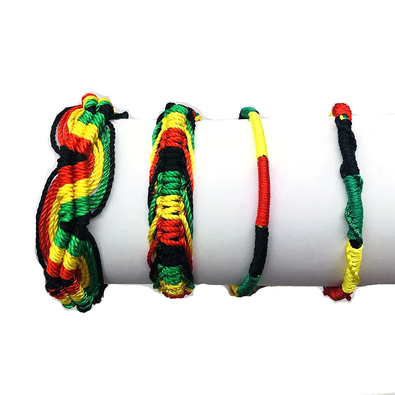 Rasta Vriendschap Armband Wristband Katoen Zijde Reggae Jamaica Surfer Boho Verstelbare Sieraden