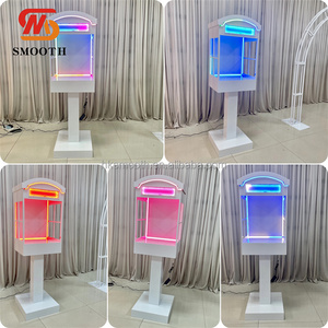 SMOOTH Hot Sales <b>Wedding</b> Metal Phone Booth Message Station Audio Video Guestbook Stand for <b>Wedding</b> Reception Event Decor - Product Image 3