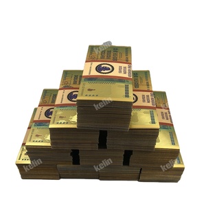 1000 Chiếc UV Bền Màu Xanh Lam Zimbabwe Một Trăm Nghìn Tỷ Đô La Tiền Giấy Vàng Trong Hộp Gỗ Đen Củ<span class=keywords><strong>a</strong></span> Fedex - Product Image 1