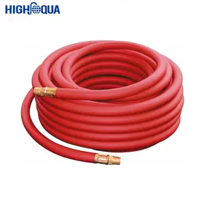 Manguera de aire de goma con superficie lisa, tejido de alta presión, 300psi, rojo, multiusos