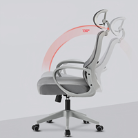 Chaise de bureau ergonomique moderne avec dossier en maille, réglable à 360 degrés, pour salon, avec soutien lombaire, chaise d'ordinateur