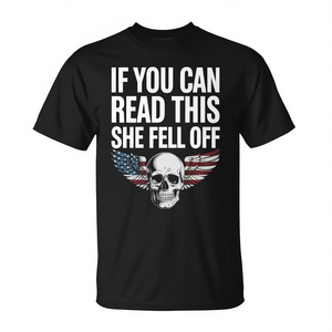 Si puedes leer esto, camiseta de motociclista con estampado de "She Fell Off Biker" - Product Image 2