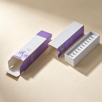 Boîtes cosmétiques personnalisées avec logo, emballage en carton robuste avec insert en papier, boîte à tiroir, emballage plat, assemblage facile