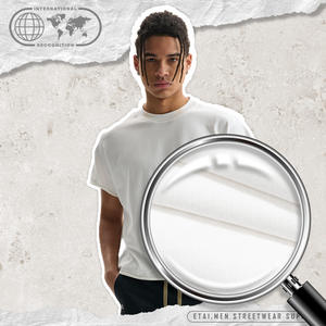 T-Shirt da Uomo Personalizzata di Alta Qualità 250 GSM, Modello Dritto per Fitness, Vestibilità Ampia, Bianca, Senza Stampe - Product Image 3