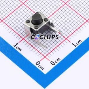 TS013-CBW0EH5.5 Tactile Switch Through hole-4P,7.5x7mm Switch Single Pole Single Throw Round Button 1.8N Right Angle Insert - Product Image 1