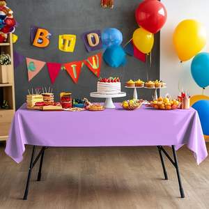 Tovaglia Monouso Viola 54 x 108 Pollici Impermeabile Rettangolare <span class=keywords><strong>a</strong></span> <span class=keywords><strong>Quadretti</strong></span> Copritavolo in Plastica - Product Image 5